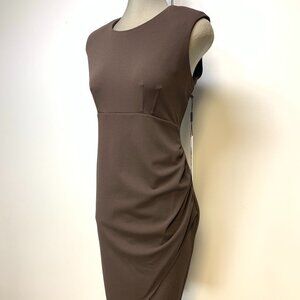 New CALVIN KLEIN Sheath Dress Coffee Bean Brown Size 10 NWT